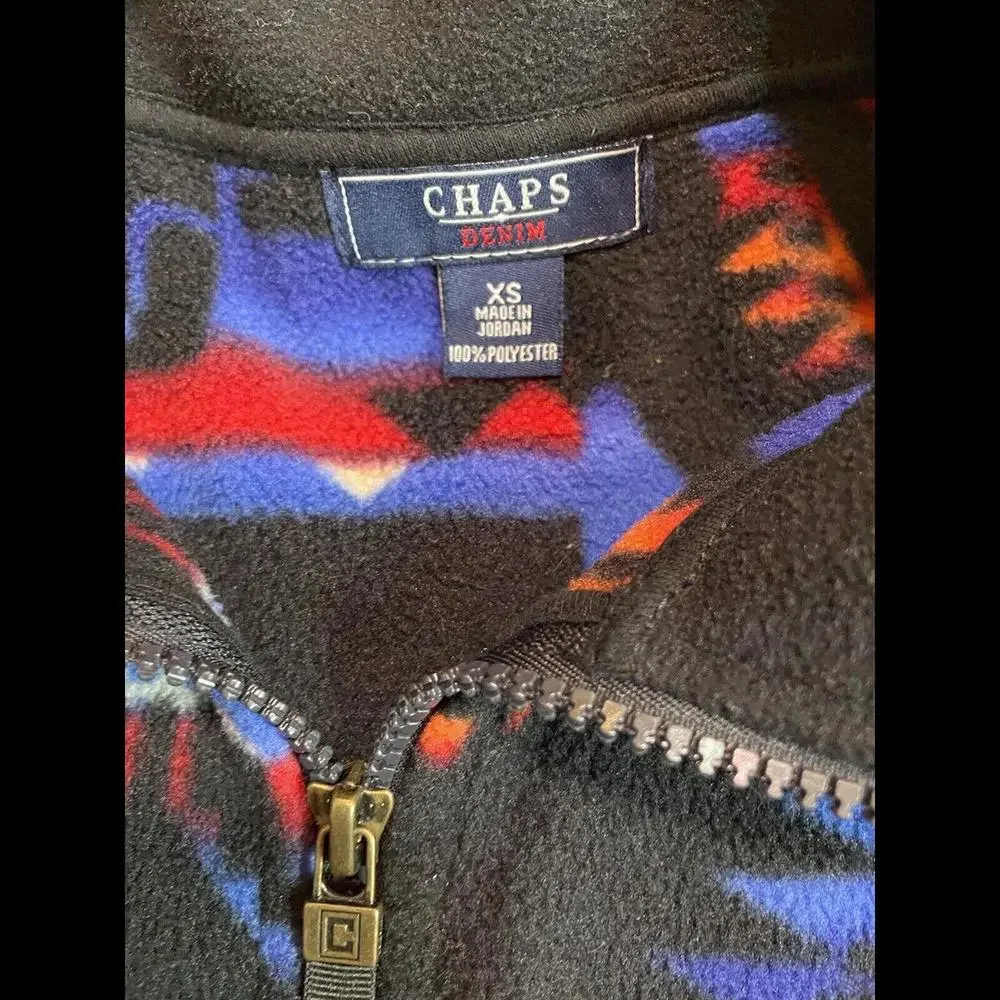 Ralph Lauren Chaps Aztec BlackFleece Vest Southwestern Sunset Full Zip Womens XS - Picture 9 of 10